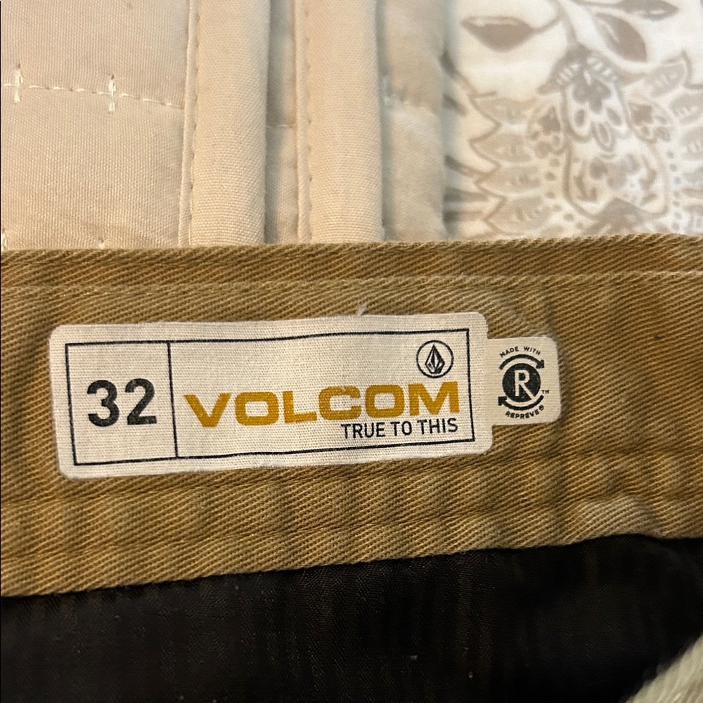 Volcom Tan and Black Shorts